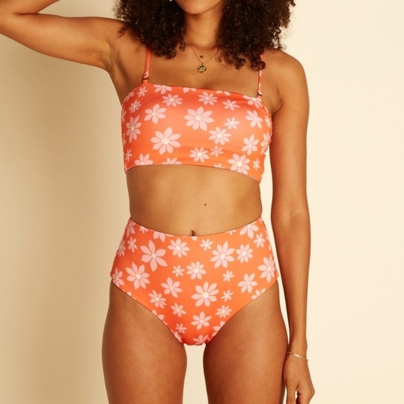 NWT Billabong x Wrangler Out West Dreamin High Waist Bikini Bottom & Top - Picture 2 of 10